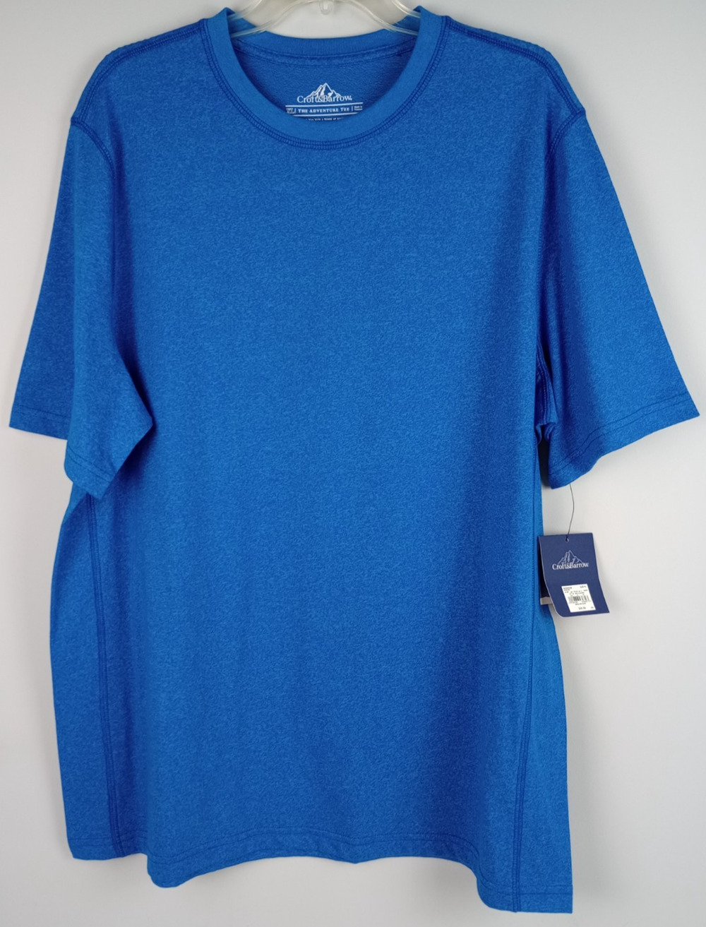 NWT Croft & Barrow Men's XL Blue Moisture Wicking Adventure Tee Tshirt